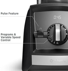 Vitamix A2500 Ascent Series Smart Blender, Professional-Grade, 64 oz. Low-Profile Container, Black (Renewed Premium)
