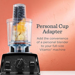 Vitamix Personal Cup Adapter, BPA-Free, Dishwasher-Safe, Two 20-Ounce Blender Cups, Two Lids, and One Blender Adapter with Stainless-Steel Blades, Not Compatible with Ascent or Venturist Series