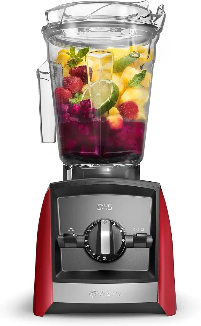 Vitamix A2500 Ascent Series Smart Blender, Professional-Grade, 64 oz. Low-Profile Container, Red (Renewed Premium)