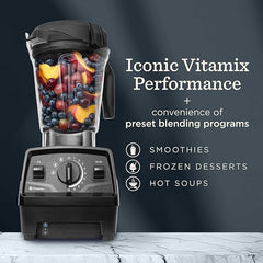 Vitamix Explorian with Programs, Three Blending Programs, Professional-Grade Blender for Smoothies and More, Self-Cleaning Kitchen Appliance, 64 Oz Container, Slate (Renewed Premium)