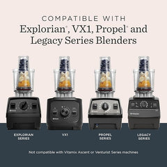Vitamix Personal Cup Adapter, BPA-Free, Dishwasher-Safe, Two 20-Ounce Blender Cups, Two Lids, and One Blender Adapter with Stainless-Steel Blades, Not Compatible with Ascent or Venturist Series